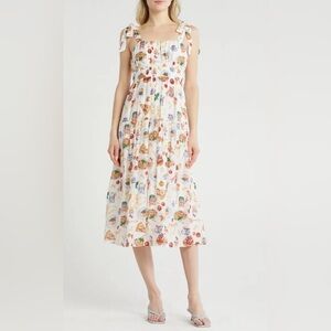 Blu Pepper food tiered midi sundress Women’s Size L